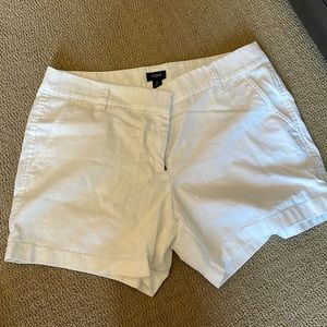 J.Crew White Classic Chino Shorts